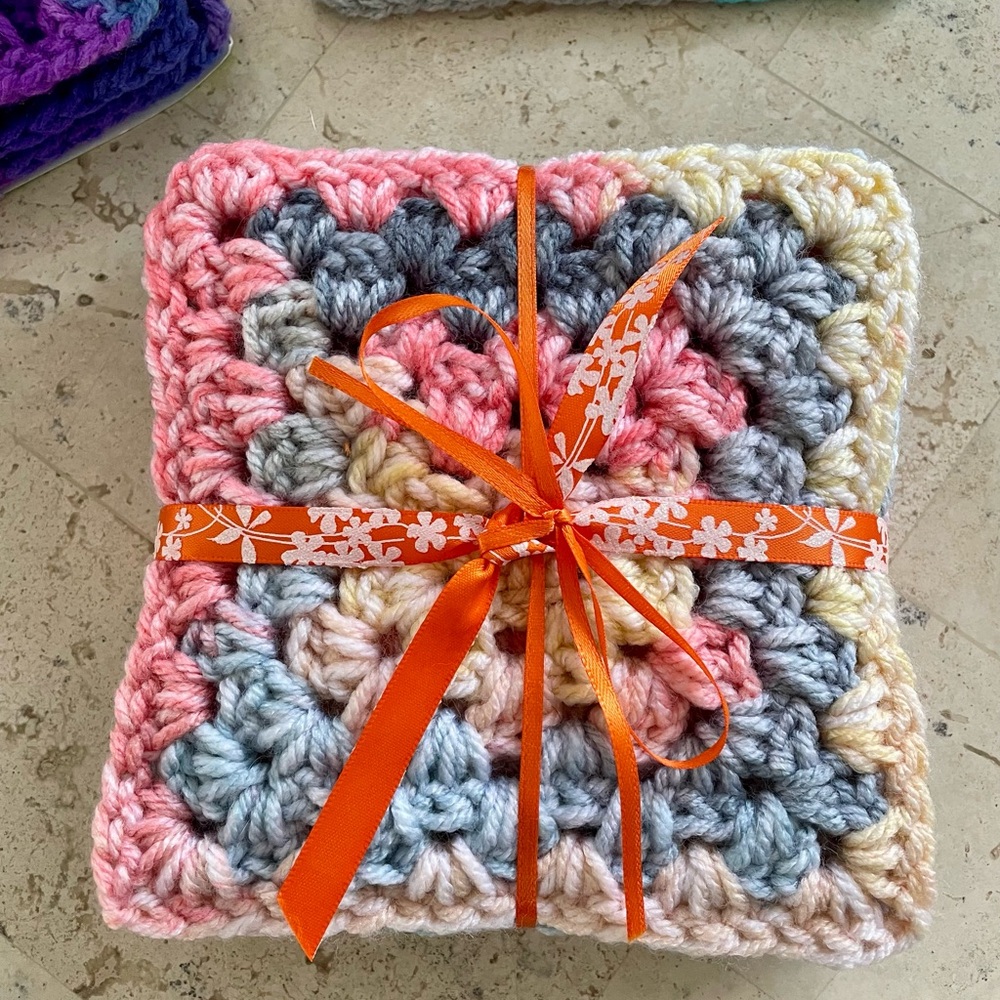Crochet Coasters Set - Picture 4 of 6